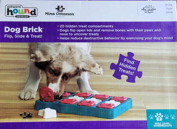 Nina ottosson by outward hound dog brick interactive dog toy shop